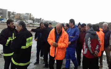 بازدید دکتر سعید طلوعی از مناطق آسیب پذیر شهر کرمانشاه در زمان وقع سیل احتمالی