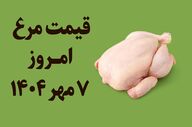 قیمت مرغ امروز ۷ مهر ۱۴۰۴ | نرخ روز انواع مرغ در بازار