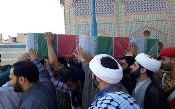 پیکر پاک جانباز شیمیایی دفاع مقدس در اهواز تشییع شد
