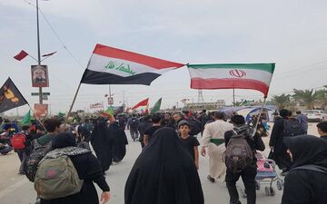 نوحه خوانی عراقی‌ها برای دعوت از ایرانی‌ها در اربعین+فیلم 