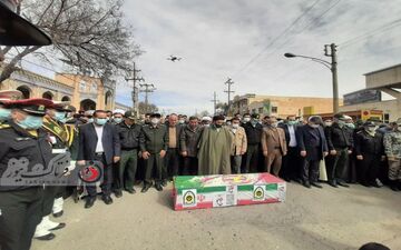 گزارش تصویری/تشییع پیکر مدافع امنیت در کرمانشاه