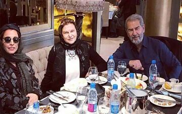 تیپ فرامرز قریبیان و همسرش در یک رستوران شیک
