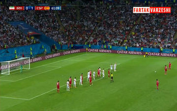 گل ایران به اسپانیا که آفساید اعلام شد+ فیلم 