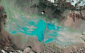 سیل به داد تالاب جازموریان رسید