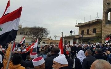 اهالی جولان اشغالی بار دیگر در محکومیت ترامپ تظاهرات کردند