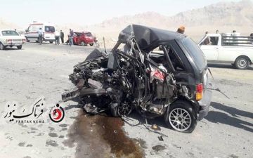 تصاویری دلخراش از تصادف وحشتناک در سپاهانشهر/دو سرنشین در دم جان باختند. 