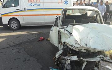 یک کشته و 9 مصدوم در تصادف تندر با پیکان در نائین