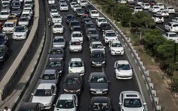 ترافیک سنگین در آزادراه قزوین - کرج - تهران