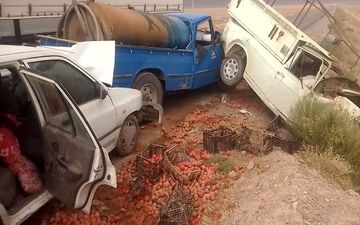 تصادف زنجیره‌ای در قوچان ۷ مصدوم برجای گذاشت