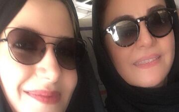 تیپ ناشناس ملیکا و مریلا زارعی در هواپیما