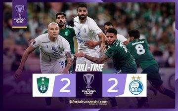 خلاصه بازی الاهلی عربستان 2 - استقلال 2 + ویدئو