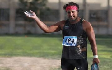 احسان حدادی با پرتاب زیر ۶۰ متر قهرمان ایران شد