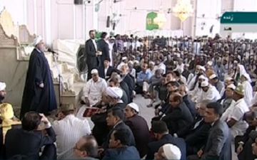 بخشی از صحبت های حسن روحانی در نمازجمعه حیدرآباد هند + فیلم