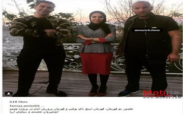 فرناز امینی در میان دو قهرمان اسبق تای بوکس (عکس)