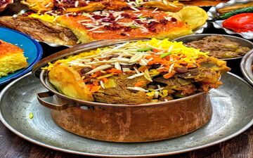 طرز تهیه قابلی پلو خوشرنگ و خوشمزه !