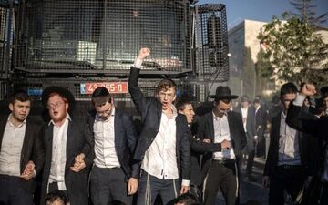 تجمع یهودیان حریدی در قدس علیه سربازی اجباری