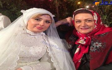 عکسی دیده نشده از خانم بازیگر مشهور در لباس عروس