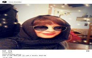سلفی گرافیکی سیما تیرانداز با پوشش و میکاپی متفاوت + عکس