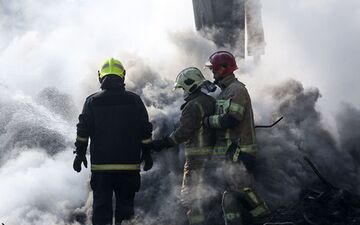 آتش سوزی در یکی از پاساژهای تهران