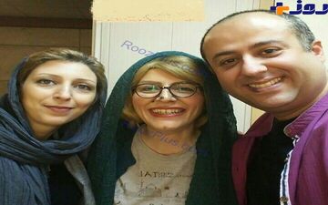 عکسی دیده نشده از بازیگر مشهور طنز و همسرش در کنار خانم هنرپیشه