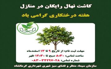 آغاز ثبت‌نام توزیع و کاشت نهال مثمر رایگان برای کاشت در منازل کرمانشاه