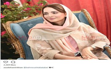 تیپ و میکاپ متفاوت بهنوش طباطبایی در یک برنامه (عکس)
