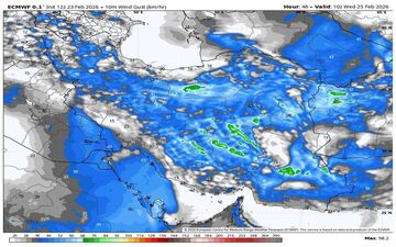 بارش برف و باران در ۷ استان؛ جدیدترین پیش‌بینی وضعیت جوی