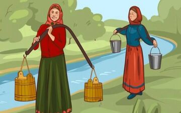 یکی از زن‌ها آب بیشتری حمل می‌کند/ با هوش‌ها پاسخ بدهند+ جواب معما