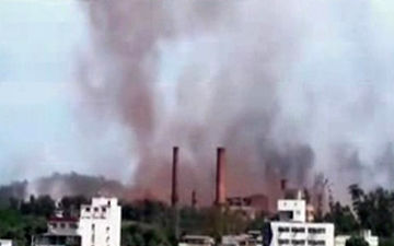 حادثه هولناک در کارخانه + فیلم