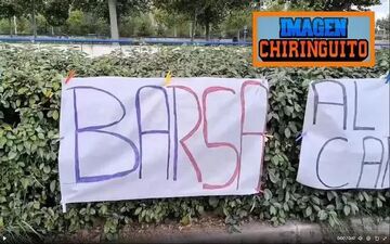 جشن غیرمستقیم رئالی‌ها؛ بنرهای طعنه‌آمیز علیه بارسلونا در والدبباس
