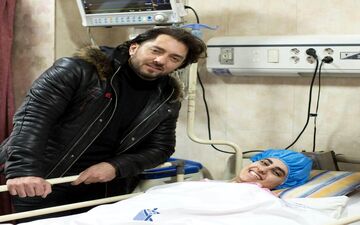 ملاقات بهرام رادان با زلزله زده اى که آرزوى دیدار با او را داشت/عکس