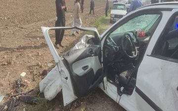 ۲ فوتی و ۳ مصدوم در تصادف سواری پراید با پژو ۲۰۶ در محور سرپل ذهاب به ثلاث باباجانی

