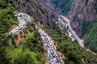 ترافیک سنگین در محور کندوان
