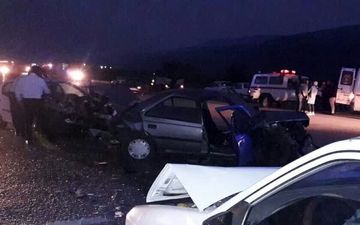 تصادف ۴ دستگاه خودرو در گلستان ۶ مصدوم برجا گذاشت