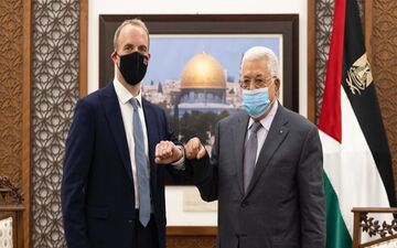 دیدار وزیر امور خارجه انگلیس و محمود عباس