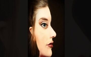 خود را بهتر بشناسید / چهره زن نیم رخ است یا روبروی شماست؟