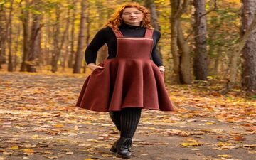 استایل پاییزی خاص با سارافون| مدل های سارافون پاییزه دخترانه