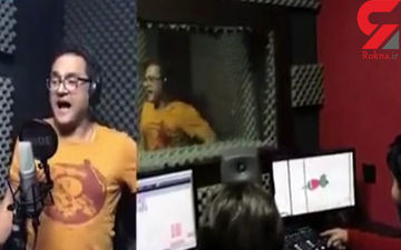 حرکات جالب رامبد جوان در پشت صحنه برنامه پندانه=فیلم 