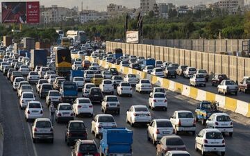 ترافیک سنگین در آزادراه تهران - کرج -قزوین 