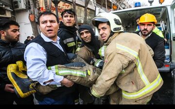 انتقال ۲۳ مصدوم حریق ساختمان پلاسکو به مراکز درمانی + اسامی 
