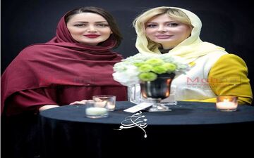 پوشش و میکاپ جالب شیلا خداداد به همراه نیوشا ضیغمی در یک افتتاحیه / عکس