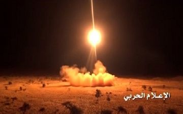 غرش موشک بالستیک یمن در آسمان جنوب عربستان