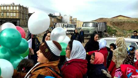 حرکت قطار انقلاب و ایستگاه خاطرات انقلاب از شهرک دولت‌‌آباد در شهر کرمانشاه