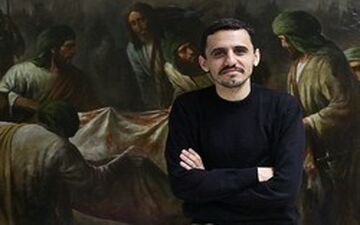  شاهکار هنری استاد روح الامین به مناسبت شهادت سردار سلیمانی