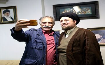  سلفی بازیگر روز واقعه با سید حسن خمینی/عکس 