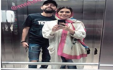محسن افشانی و بانو طبق معمول در آسانسور