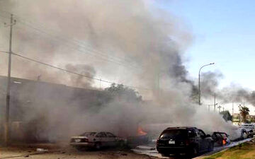 نمایی نزدیک از محل انفجار در عراق + فیلم