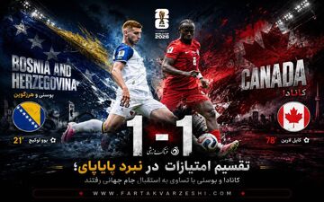 فرار کانادا از شکست در دقیقه ۷۸؛ بوسنی پیروزی را در گام نخست جا گذاشت