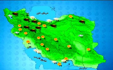 وزش باد شدید در 14 استان کشور/آسمان تهران ابری است+جدول