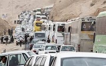 ترافیک پرحجم در محورهای مرزی اربعین